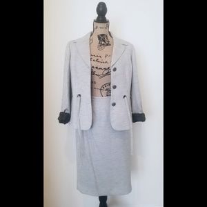 Light Grey Cinched Skirt Suit